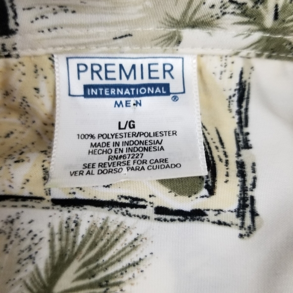 Vintage tropical button up short sleeve shirt L - Picture 3 of 6